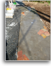 コンクリート１部石張り